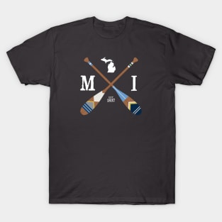 Paddle MI, Michigan Lake Life Painted Oars T-Shirt